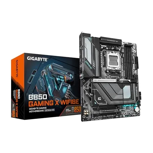 GIGABYTE B850 Gaming X WIFI6E AMD AM5 LGA 1718 Motherboard, ATX, DDR5, 3X M.2, PCIe 5.0, USB-C, WIFI6E, 2.5GbE LAN, EZ-Latch, 5-Year Warranty