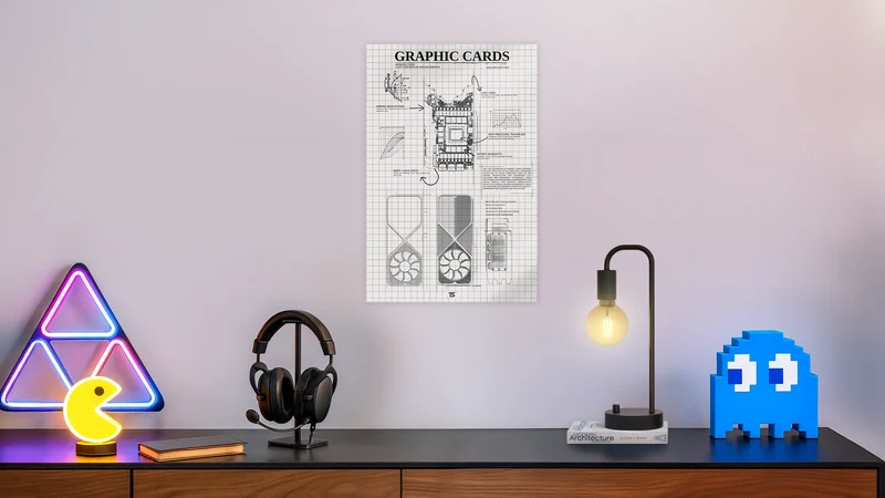 Ampere White Acrylic Poster