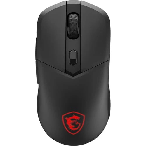 MSI Versa 300 W Gaming Mouse, 8000 DPI, 30M+ Clicks Kailh Switch, Optical Sensor, Ergonomic Ambitextrous Hand Design, RGB Light