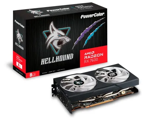 PowerColor Hellhound AMD Radeon RX 7600 Gaming Graphics Card