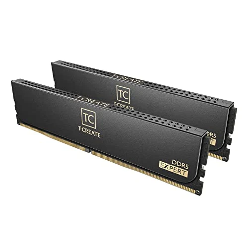 TEAMGROUP T-Create Expert Overclocking 10L DDR5 32GB Kit (2 x 16GB) 6000MHz (PC5-48000) CL38 Intel XMP 3.0 & AMD Expo Compatible Desktop Memory Module Ram - CTCED532G6000HC38ADC01