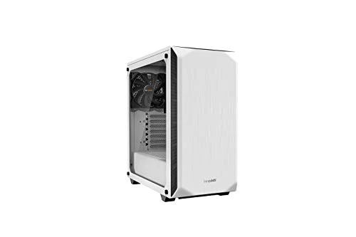 be quiet! Pure Base 500 ATX Midi Tower PC case | Tempered Glass Window | Two Pre-Installed Silent Wings Fans | White | BGW35