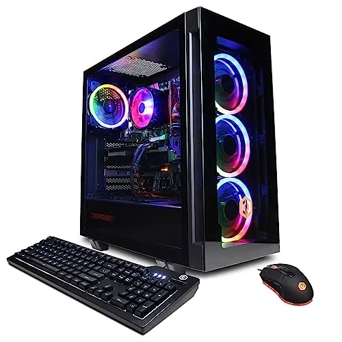 CyberpowerPC Gamer Master Gaming PC, AMD Ryzen 5 7600 3.8GHz, GeForce RTX 4060 8GB, 16GB DDR5, 500GB NVMe SSD, Wi-Fi Ready & Windows 11 Home (GMA2700A)