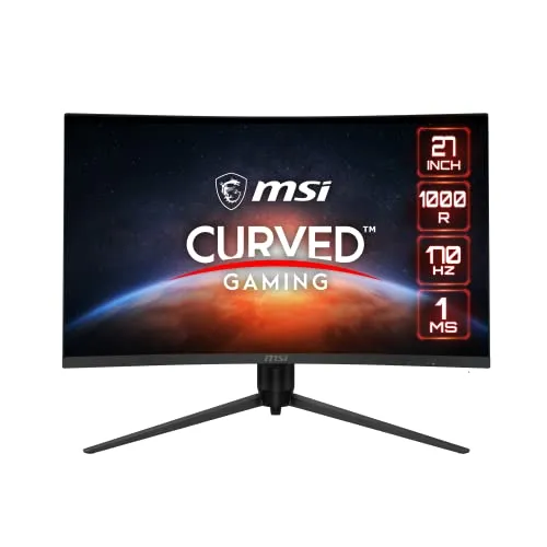 MSI G271CQP E2, 27" Gaming Monitor, 2560 x 1440 (QHD), VA, 170Hz, FreeSync Premium, HDMI, Displayport, Tilt, Swivel, Height Adjustable,Pivot