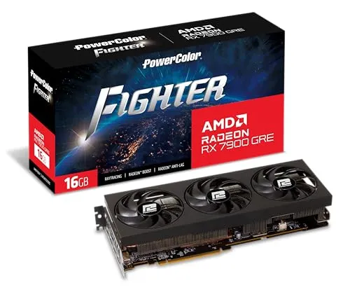 PowerColor Fighter AMD Radeon RX 7900 GRE Graphics Card 16GB GDDR6