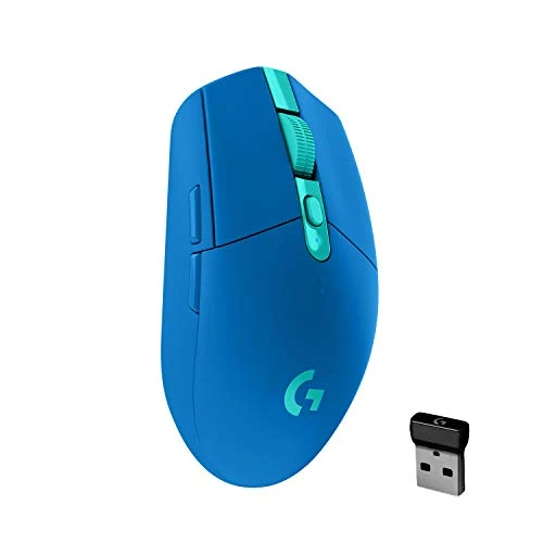 Logitech G305 LIGHTSPEED Wireless Gaming Optical Mouse, Hero 12K Sensor, 12,000 DPI, Lightweight, 6 Programmable Buttons, 250h Battery Life, On-Board Memory, PC/Mac - Blue