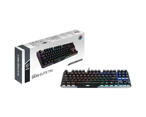 MSI Vigor GK50 Elite TKL LL US Mechanical RGB Gaming Keyboard with Kahil Blue Switches