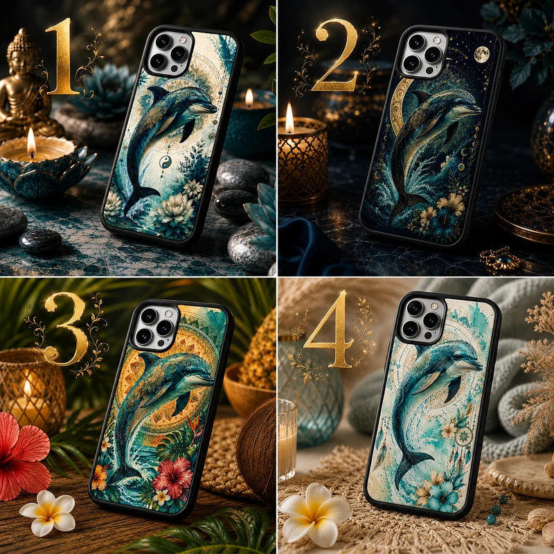 Coques de téléphone Dauphin mandala