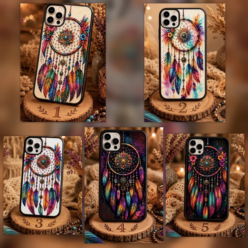 Coques de téléphone Attrape-rêves colorées