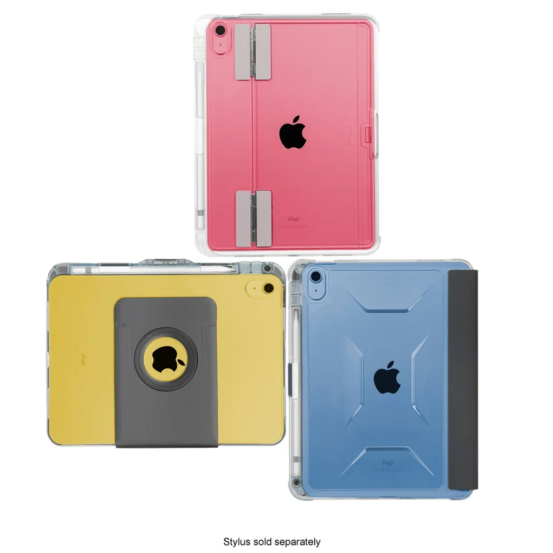 Étui transparent Click-In™ + support pour iPad® Étui rotatif Click-In™ pour iPad® (A16/11e génération) 11 pouces et (10e génération) 10,9 pouces