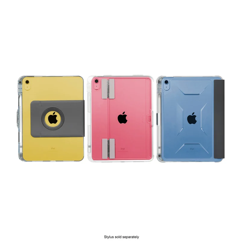Étui transparent Click-In™ + support pour iPad® Étui rotatif Click-In™ pour iPad® (A16/11e génération) 11 pouces et (10e génération) 10,9 pouces