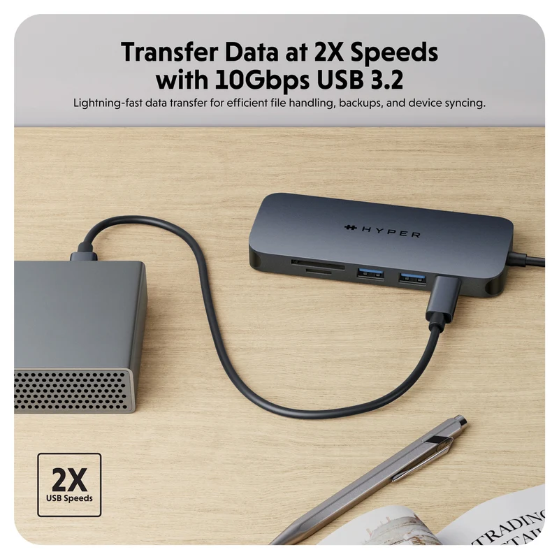Hub USB-C à 8 ports HyperDrive Next*