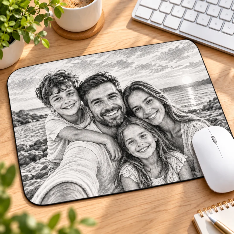 Tapis de souris personnalisé avec photo