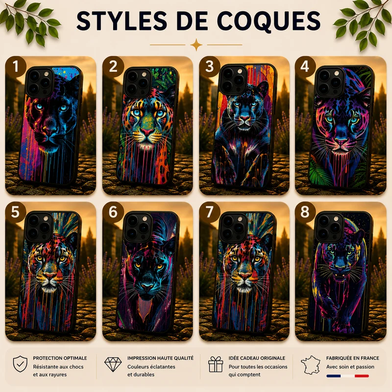 Coques Panthère Pop Art