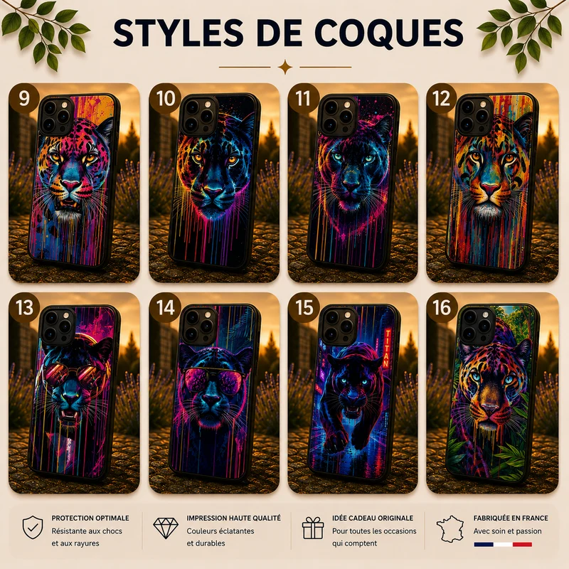 Coques Panthère Pop Art