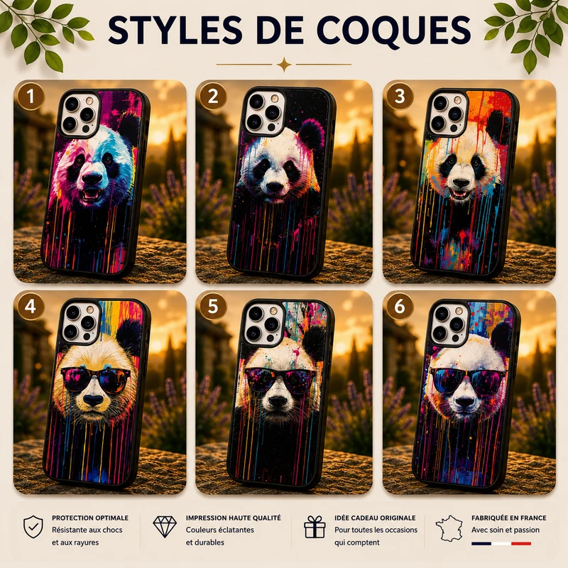 Coques Panda Pop Art