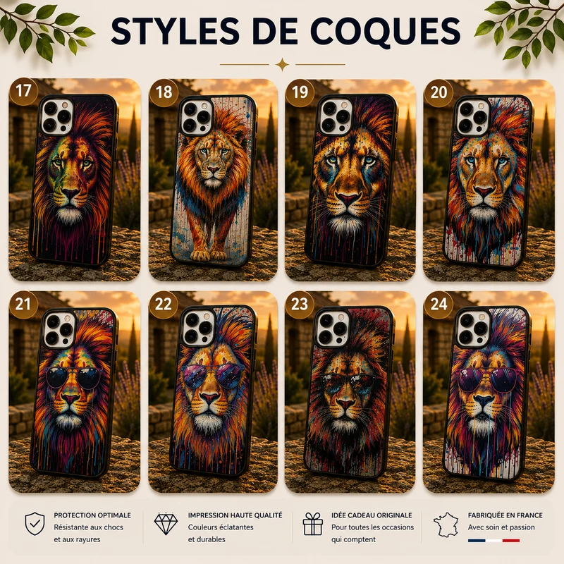 Coques Lion Pop Art