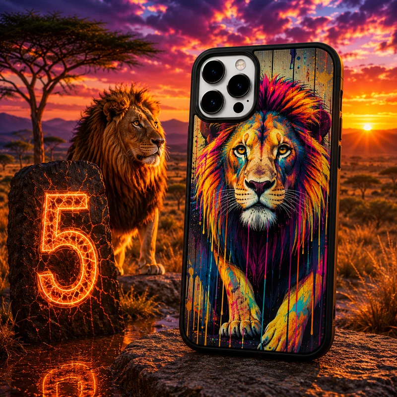 Coques Lion Pop Art