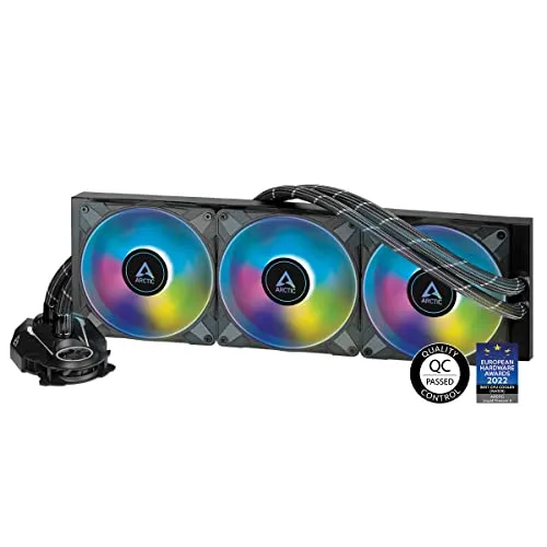 ARCTIC Liquid Freezer II 420 A-RGB - Multi-Compatible CPU AIO Water Cooler with A-RGB, efficient PWM-Controlled Pump, CPU Cooler, AIO Cooler, CPU Liquid Cooler - Black