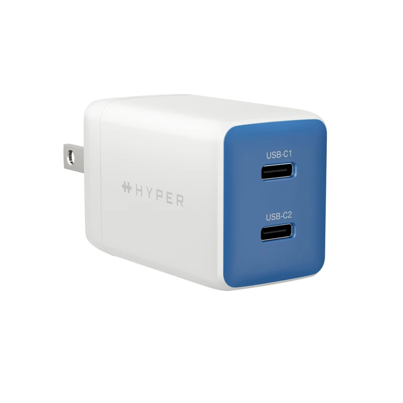Chargeur mural HyperJuice Flex 45 W à technologie GaN - Bleu