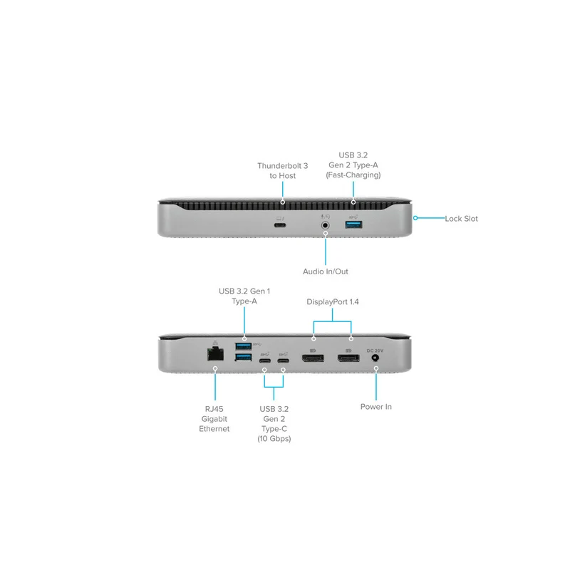 Station d'accueil Thunderbolt™ 3 DV4K avec 85W Power Delivery*