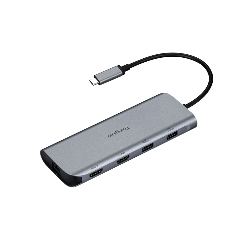 Kit comprenant une station d'accueil USB-C en mode alternatif avec deux sorties HDMI 4K et une alimentation de 100 W
