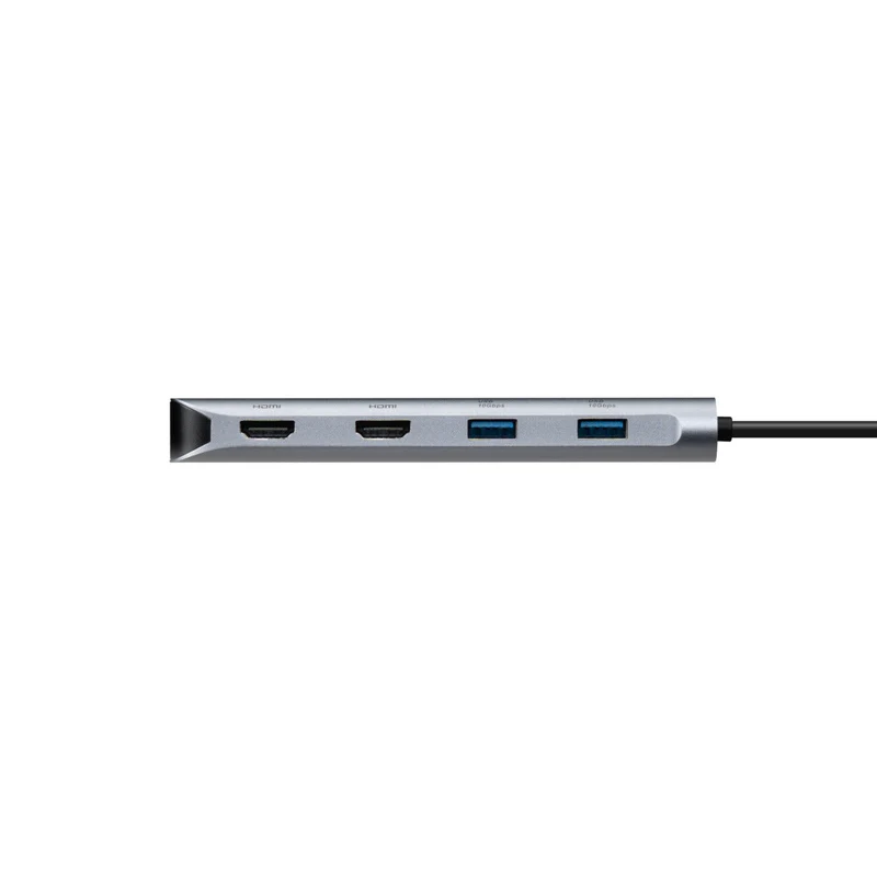 Kit comprenant une station d'accueil USB-C en mode alternatif avec deux sorties HDMI 4K et une alimentation de 100 W
