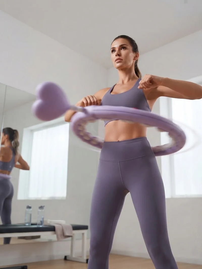 Hula Hoop Lesté Intelligent avec Poids en Forme de Cœur | Cerceau de Massage Fitness pour Maigrir et Affiner la Taille