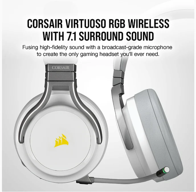 VIRTUOSO RGB WIRELESS High-Fidelity Gaming Headset — White