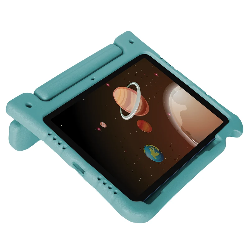 Étui antimicrobien pour enfants pour iPad® (A16/11e génération) 11 pouces, iPad Air® 11 pouces (M4/M3/M2), iPad® 10,9 pouces (10e génération), iPad Air® 10,9 pouces (5e/4e génération) et iPad Pro® 11 pouces (4e/3e/2e/1re génération) - Bleu sarcelle
