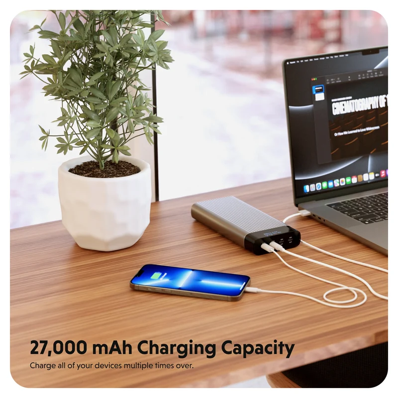 HyperJuice 245W USB-C Battery Pack (27000mAh/100Wh)