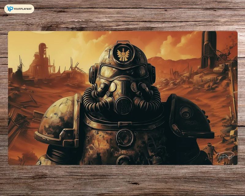 Fallout Sentinel - Main Screen - 24"x14" (600 x 350 mm) - Zoned Playmat MTG with stitched edges