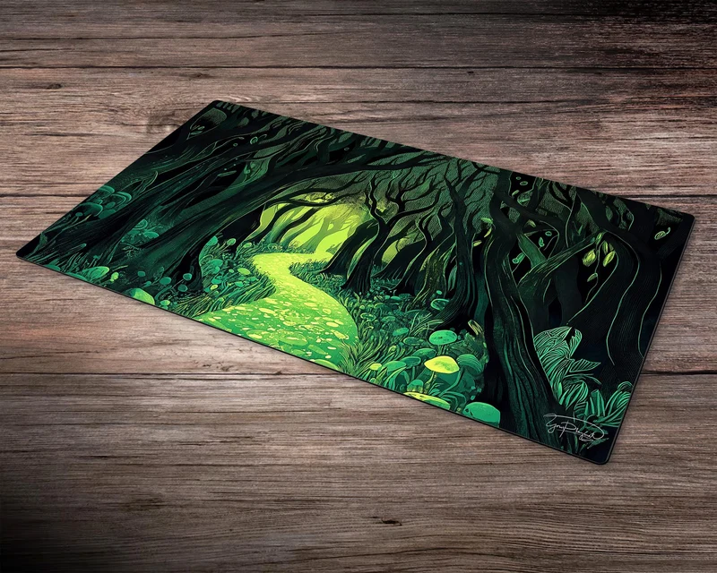Forest of Eternal Light - Gaming Playmat for Table Top Gamers - Card Trading Mat - Card Mat - Dice Mat - Gamer Gift
