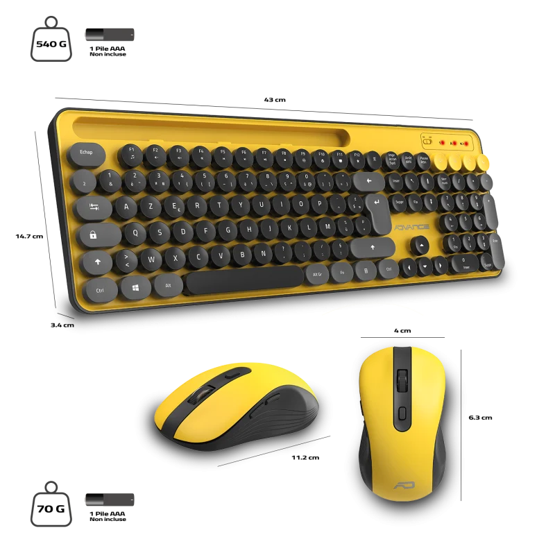 Advance PEP'S WIRELESS Jaune & Gris