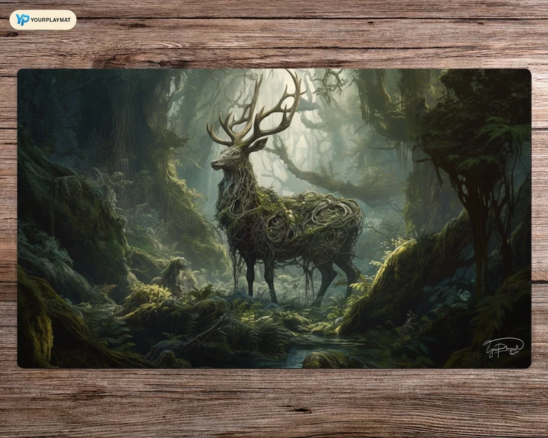 Forest Grove Guardian - MTG Spielmatte - 24 x 14 inches - MTG Geschenke - MTG Zubehör - Magie Tischmatte
