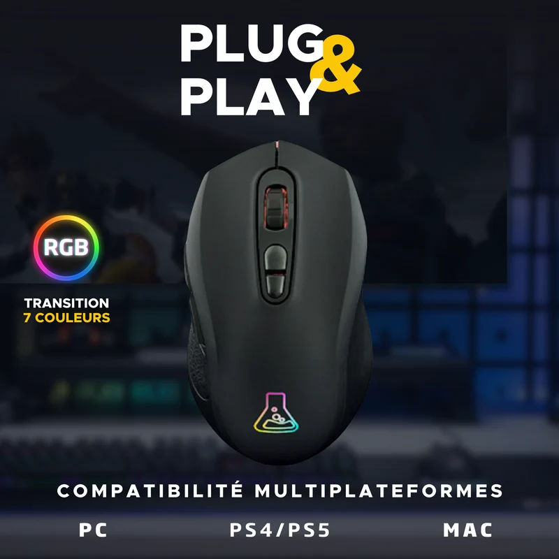 Kult Krypton Souris Sans Fil / Noir