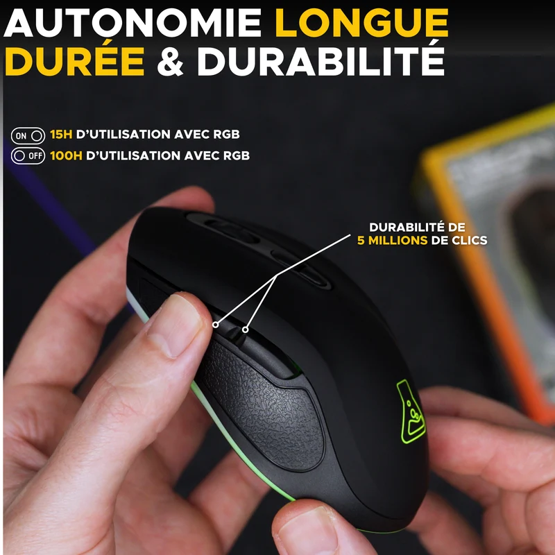 Kult Krypton Souris Sans Fil / Noir