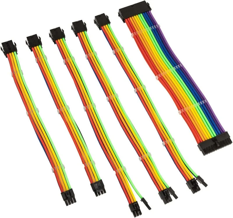 Kolink Core Adept Braided Cable Extension Kit - Arc-en-ciel