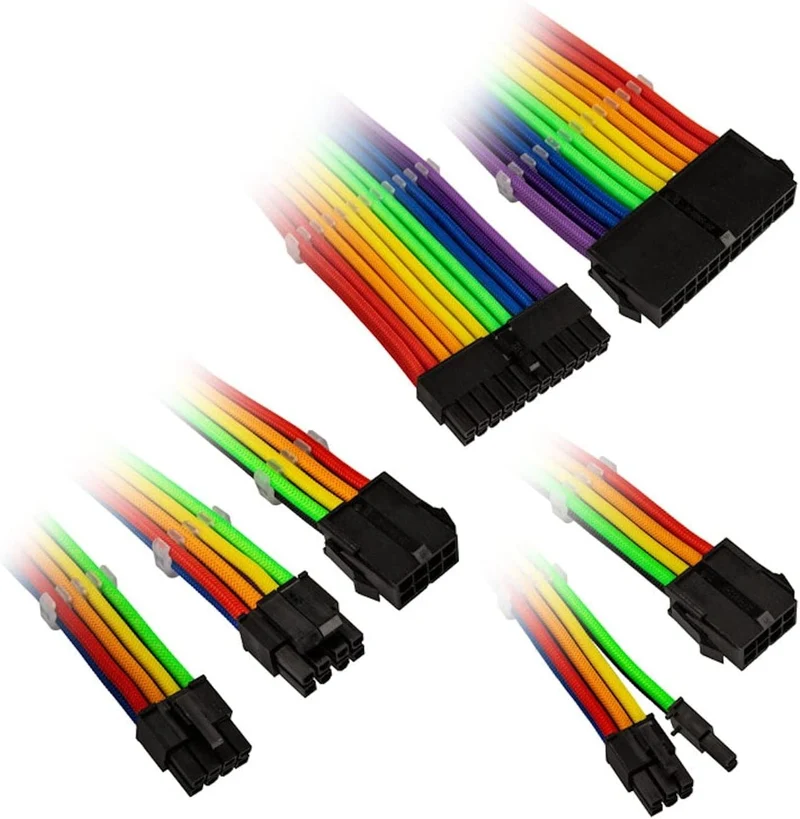 Kolink Core Adept Braided Cable Extension Kit - Arc-en-ciel