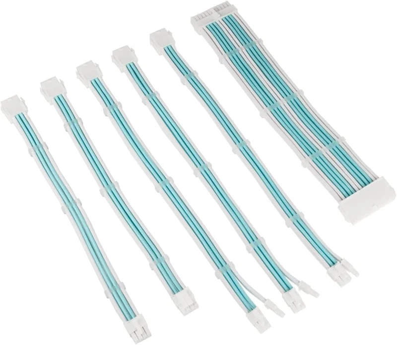 Kolink Core Adept Braided Cable Extension Kit - Blanc/Bleu
