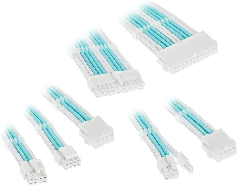 Kolink Core Adept Braided Cable Extension Kit - Blanc/Bleu