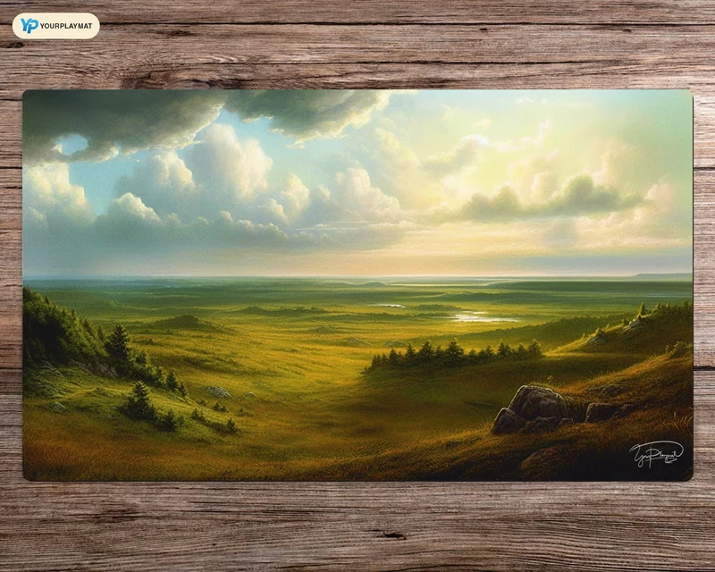 Grasslands Plains Symphony - MTG Spielmatte - 24 x 14 inches - MTG Geschenke - MTG Zubehör - Magie Tischmatte