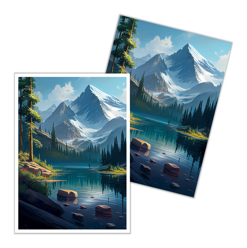 Frozen Peaks of the Mystic Lake Card Sleeves