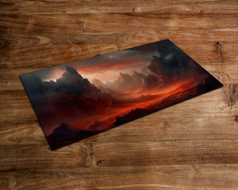 The Fiery Gorge - MTG Playmat - 24 x 14 inches -Playmat for TCG - Handcrafted