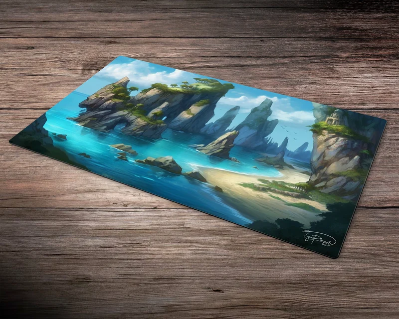 Island of Eternal Beauty - MTG Spielmatte - 24 x 14 inches - MTG Geschenke - MTG Zubehör - Magie Tischmatte