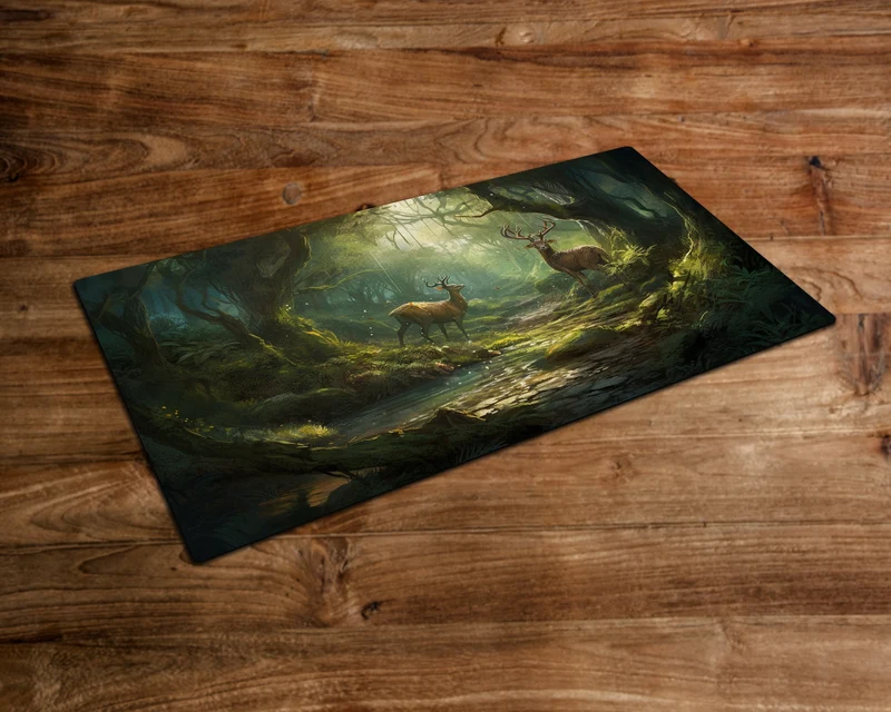 The Luminescent Thicket - MTG Playmat - 24 x 14 inches - MTG Gifts - Magic The Gathering Gifts - Stitched Playmat
