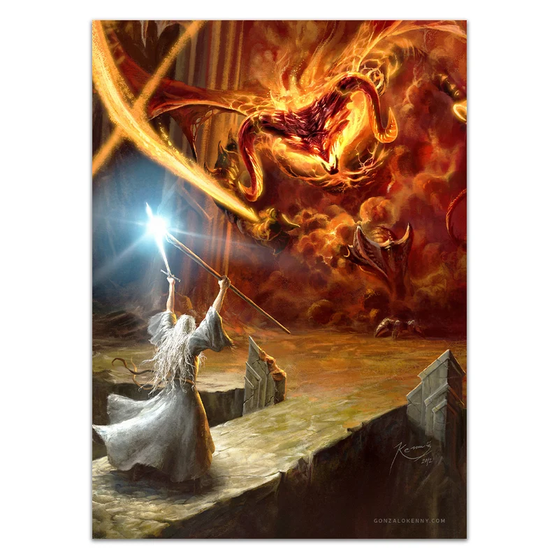Template Kenny Gandalf vs Balrog Card Sleeves