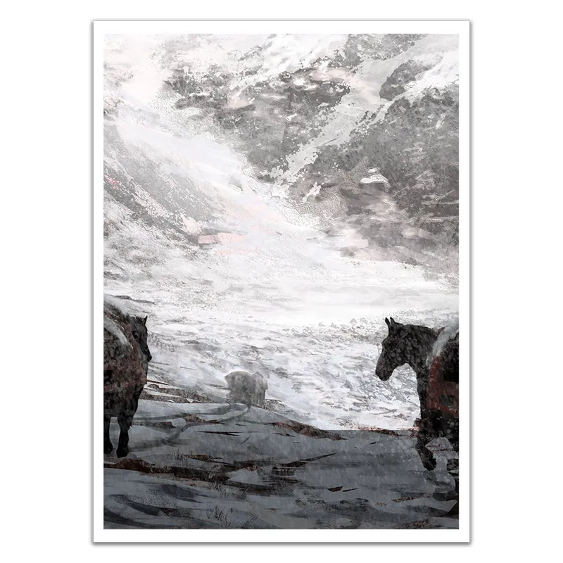 Caravans Crossing the Northern Mountains Card Sleeves