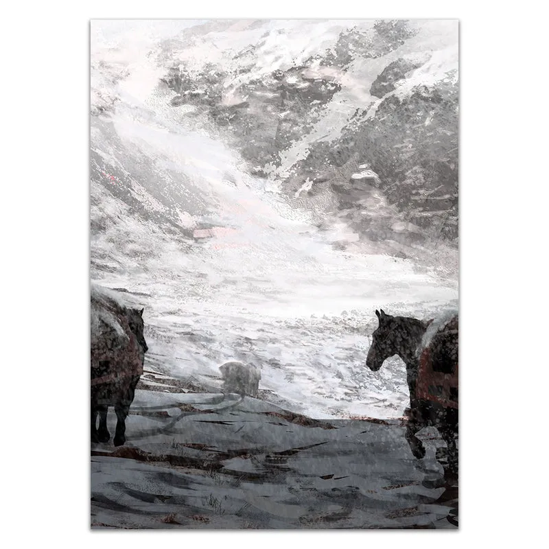 Caravans Crossing the Northern Mountains Card Sleeves