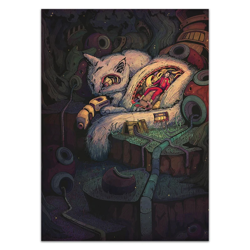 Big Sleeping Cat Card Sleeves